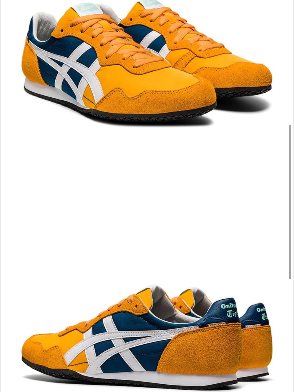 Onitsuka Tiger by Asics Men’s Sneakers - Yellow, Navy & White size US 10 or 28cm
